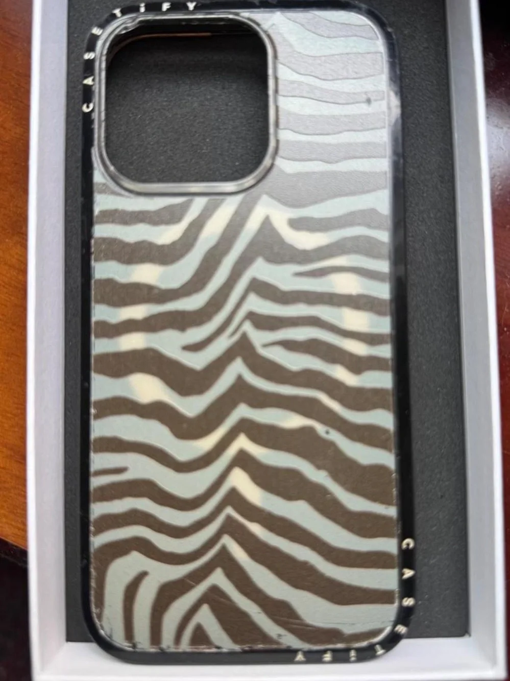 Casetify Brown Zebra Stripe iPhone 15 Pro Case